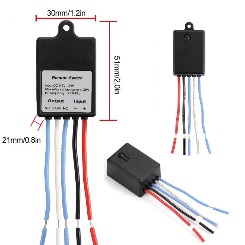 QIACHIP Mini Wireless Remote Control Switch DC 6V 12V 24V