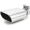 Square Exhaust Tip 3" Inlet, Coating Rectangle Exhaust Tailpipe Tip