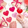 DERAYEE 24PCS Valentines Sticky Notes, 3 x 3 Inches Heart