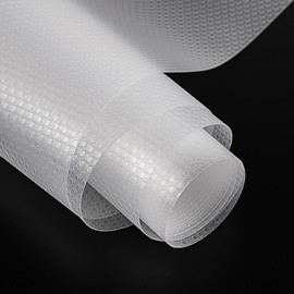 Bloss Clear Shelf Liner Non Adhesive Bathroom Drawer Liners Washable Kitchen Cabinet Liners for Shelves, Cupboard, Refrigerator,17.7 x 236 Inch