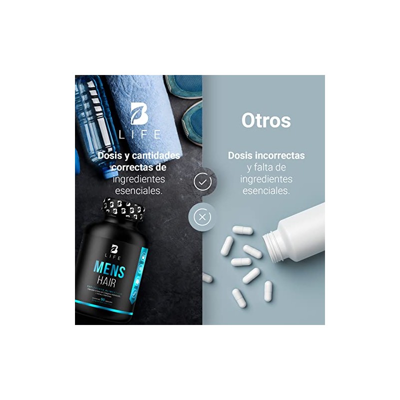 Vitaminas Cabello Hombre Cápsulas 500 Por Cápsula Colágeno Hidrolizado Lysina