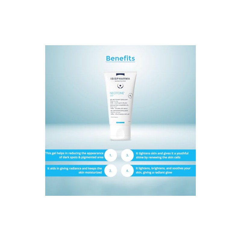 Isispharma Neotone Gel 150 Limpieza Pieles Problemas Hiperpigemantación Efecto Microesferas