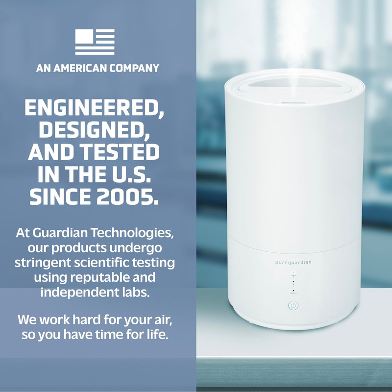 PureGuardian Top Fill Humidifier - H950AR Cool Mist Humidifier, 0.8