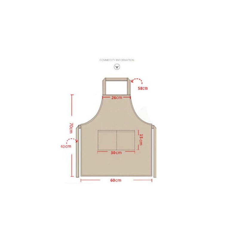Edhomenn Women Men Fashion Apron Adjustable Solid Color Apron with