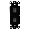 RiteAV HDMI Wall Plate 2 Port - Rocker [Black/Black]