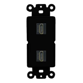 RiteAV HDMI Wall Plate 2 Port - Rocker [Black/Black]