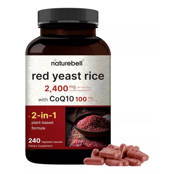 Naturebell Red Yeast Rice 2400mg + Coq10 100mg Salud Cardíaca 240caps