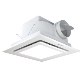 VENTIRI Bathroom Exhaust Fan with Light, 12 INCH, Upgraded Quiet Square Vent Fans with LED Light, 141 CFM, for Bathroom, Office, Home