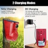 QXMH Solar Outdoor Motion Sensor Alarm: 110db Siren Sound,6 LEDs