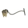 Kiola Designs Gold Toned Shiny Dental Tooth Teeth Tie Tack