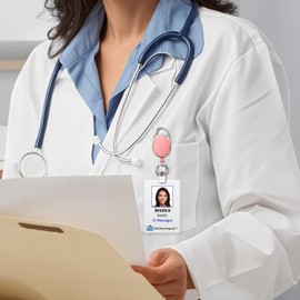 12 Pack Retractable Badge Reel with Carabiner Clip, Retractable Keychain for ID Card Holder, Office, Nurses, Employees – 60cm Pull Cord, Strong ABS Case (12 Pack Multicolor)