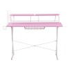 Techni Sport TS-200 Computer Gaming Desk with Shelving, Pinkcolor: Pink