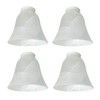 4 Pack Ceiling Fan Light Covers, Transitional Style Replacement Bell