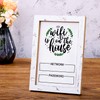 Kathfly Rustic Wifi Pattern Password Sign for Home White Wifi