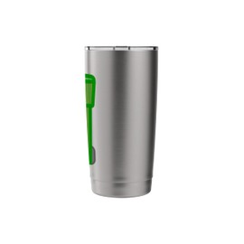 Funny Googly Eyes Green Trash Can Garbage Day Kids Boys Men Stainless Steel Insulated Tumbler