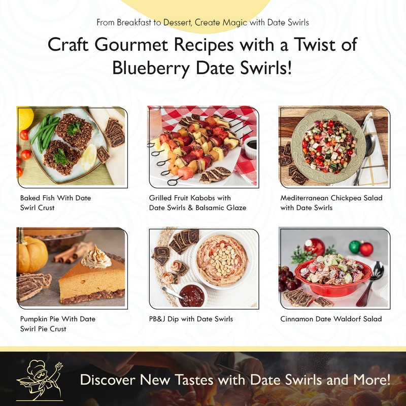 Darious Snack Co VEGAN and PALEO Blueberry Date Swirls for