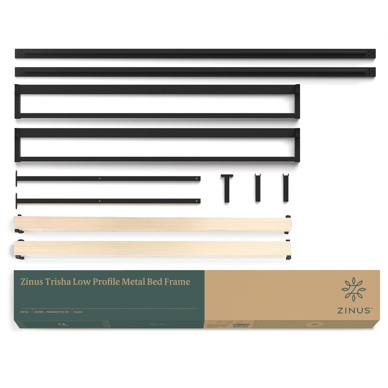 ZINUS Trisha 7 Inch Metal Platform Bed Frame, Wood Slat
