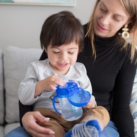 Dr. Brown's Milestones Soft Spout Sippy Cup with Handles - Blue - 9oz - 9m+