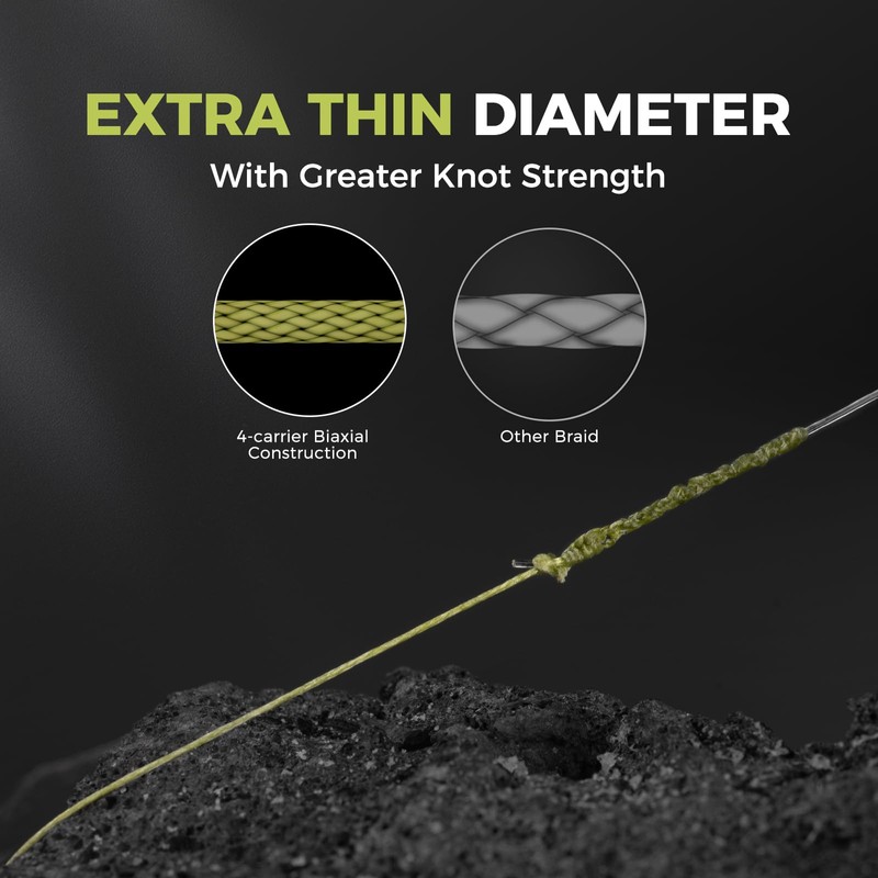 KastKing Destron Braided Fishing Line, Green Algae, 50LB, 600Yds