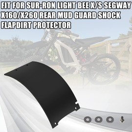 JESTOP Longer Fender, Upgraded Shock Absorption Mud Guard Mud Flap, Rear Mudguard Dust Cover Protector for Sur Ron Light Bee X/S Segway X160/ X260, for Original & Raised Seat