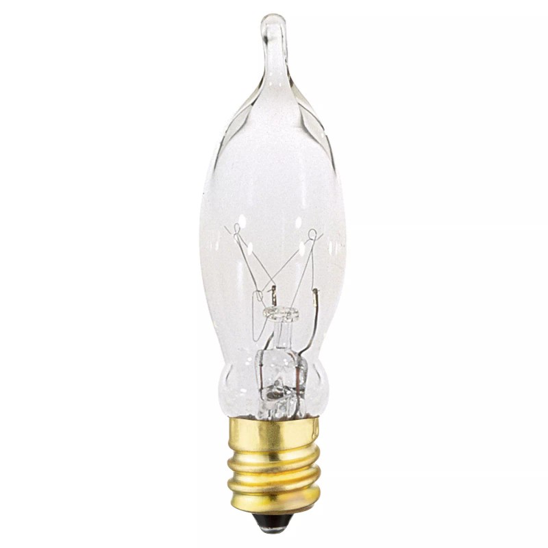 KOR 12 Pack 7.5W CA5 Candelabra E12 Base 120V Flame