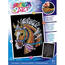 Sequin Art Blue Horse, Sparkling Arts and Crafts Kit; Creative Crafts for Adults and Kids