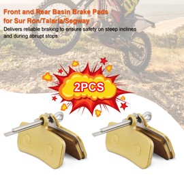 2 Packs Replacement Genuine Front and Rear Basin Brake Pads for Sur Ron Light Bee S/X, Talaria Sting MX3 R/MX4 and Segway X260/X160, Electric Off-Road Bike Replacements