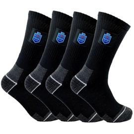 NRL NSW State of Origin Heavy Duty Reinforced Heel and Toe Work Boot Socks | 4 Pairs | National rugby League | Men's Sizes 7-11 4pr