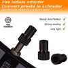 VANSIHO Bike Brass Presta Valve Adapter, Converts Presta to Schrader