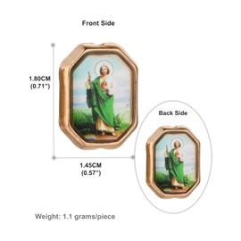 COTTVOTT 20pcs Our Lady of Guadalupe Saint Jude Spacer Beads for DIY Rosary Necklace Bracelet Jewelry Making Charms Part Loose Beads