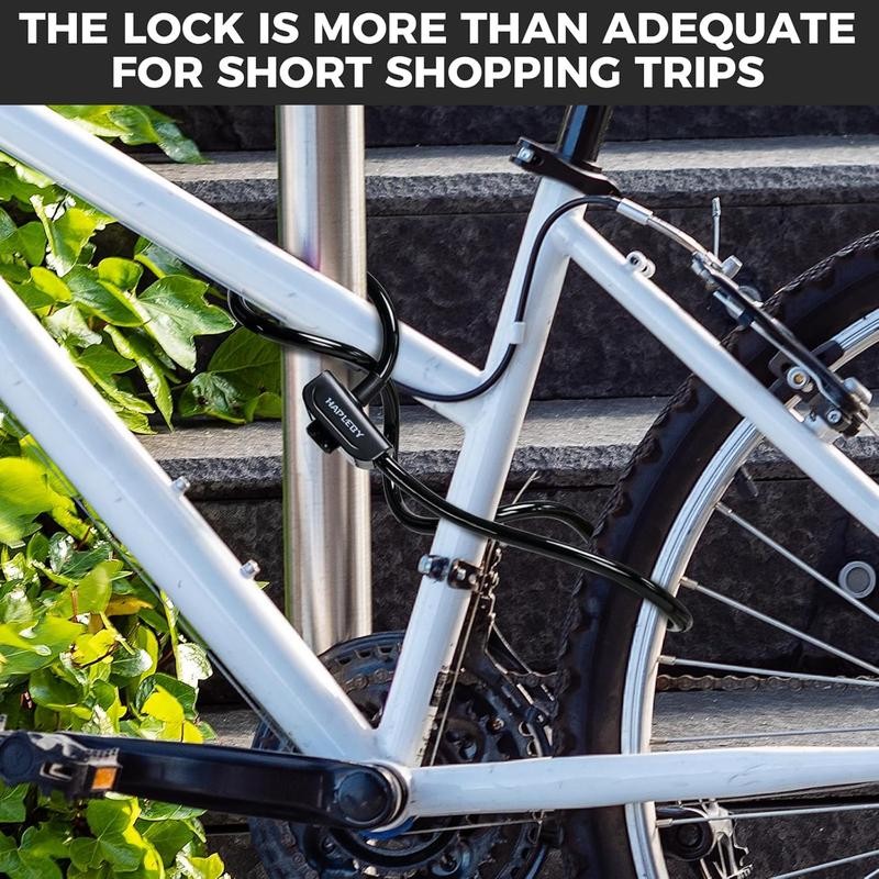 Haple Premium Bike Lock with 2pcs Keys, 4 Feet Professional