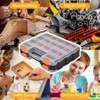 Small Parts Organizer, 34-Compartments Hardware Organizer Box, Double Side Storage