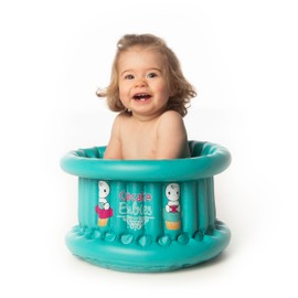 Cupcake Babies Small Inflatable Bathtub for Babies and Toddlers up to 12 Months, Suitable for Indoor and Outdoor Use, Diameter 35 cm x 22 cm (Turquoise)