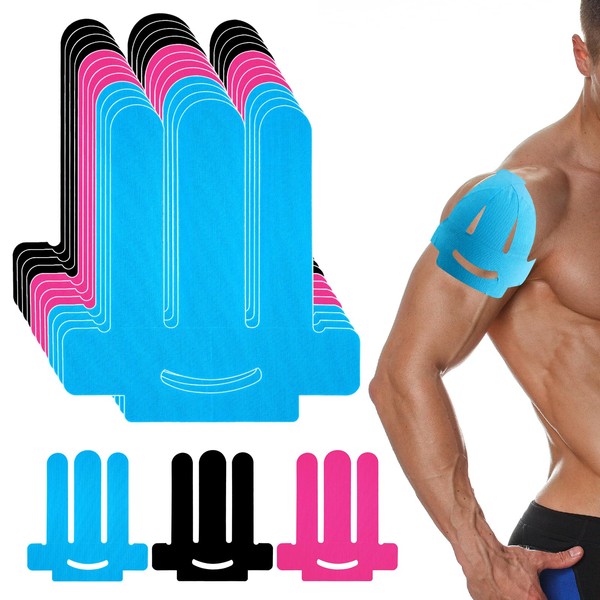 Pack of 12 Kinesiotapes Pre-Cut for Shoulder, Kinesio Tape, Shoulder,