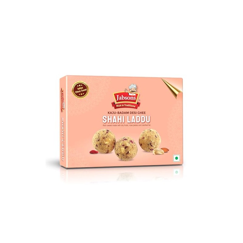 Jabsons - Shahi Laddu, Cashew & Almond Desi Ghee Sweet