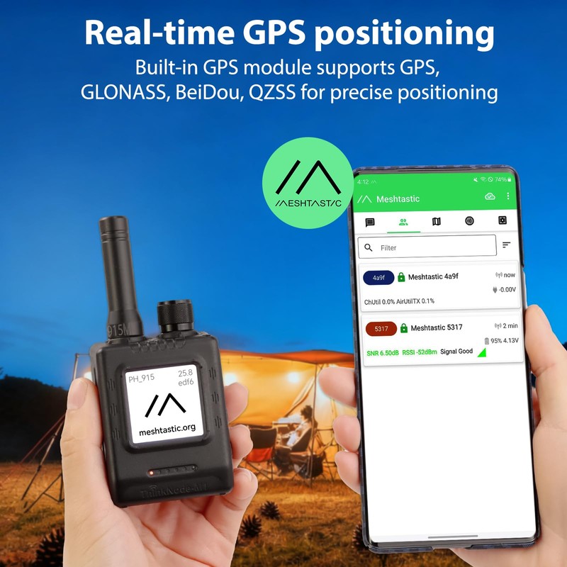 LoRa Meshtastic Transceiver with GPS and nRF52840 - ThinkNode M1