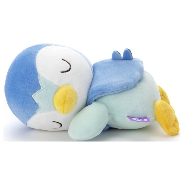 Pokemon Snooze Friends Series Plush, S, Piplup, Width: Approx. 7.9 inches (20 cm)