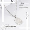 Ticome Exquisite Stainless Steel Juice Box Pendant Necklace,Simple Personality Fashion