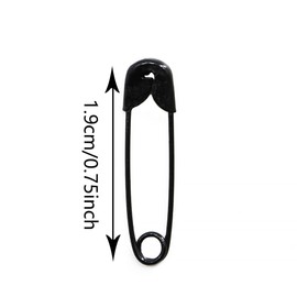 Safety Pins Black Safety Pins 19mm Nickel Plated Kabuto Pins Quilt Pins Sewing Pins for Home Stationery Office Supplies Pack of 120