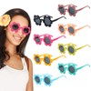 SUNOVELTIES 8 Pack Adults Flower Sunglasses Bulk 5.7" Womens Round