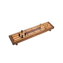 Matr Boomie Hand Cribbage Board Game for Adults, Portable Travel Game Set with Built-in Storage