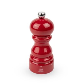 PEUGEOT - Paris u'Select Salt Mill 12 cm - 6 Preset Grinding Levels - Made of PEFC Certified Wood - Passion Red Varnished