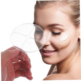 TEHAUX 2pcs Acrylic Makeup Mixing Palette Handheld Color Mixer for Foundation Lightweight Durable Mixing Tray for Travel The Go Makeup Touchups