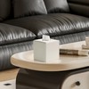 MEIBOOCH Square Tissue Box Cover, Luxury PU Leather Tissue Holder