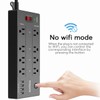 POWSAV 6 Ft WiFi Surge Protector - 8 Outlet Extension