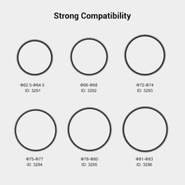 SMALLRIG Seamless Focus Gear Ring 360° Rotation Silent Follow Focus Ring (62.5 mm to 64.5 mm) - 3291