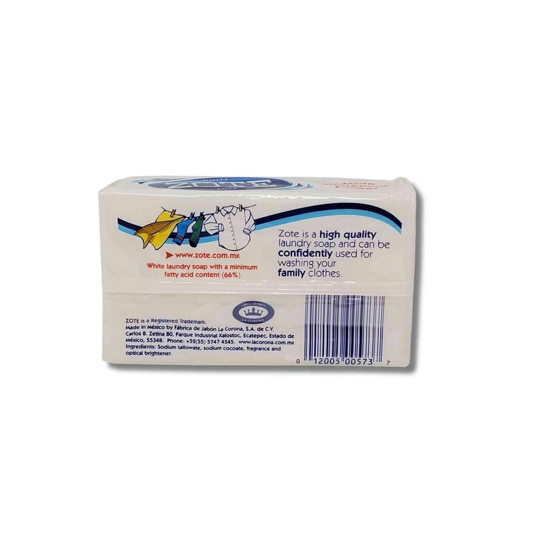 (PACK OF 3 BARS) Zote WHITE Laundry Bar Soap, with