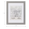 Gallery Solutions - 11"x14" Flat Grey Wall Frame - Double