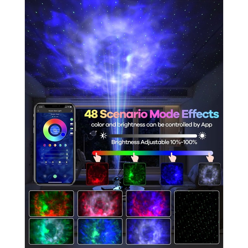 Astronaut Star Projector Night Light - Space Buddy Projector, APP&Remote
