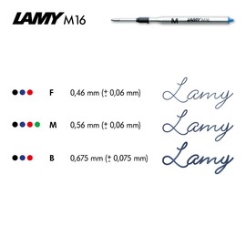 LAMY M 16 Refill 801 - Metal Ballpoint Pen Refill in Blue - Line Width F